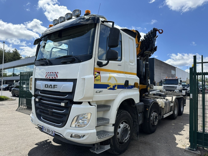 DAF CF 480 8x4 HOOKLIFT + CRANE (19m!) EFFER 205 / 6S + WINCH - RETARDER - *165.000km* - VERY NICE - Hook lift truck, Crane truck: picture 3 DAF CF 480 8x4 HOOKLIFT + CRANE (19m!) EFFER 205 / 6S + WINCH - RETARDER - *165.000km* - VERY NICE - Hook lift truck, Crane truck: picture 3