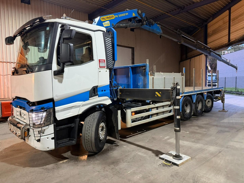 Renault C480 8x4 PRITSCHE + KRAN PALFINGER PK33002-EH E (6x) - PLATFORM 8m25 - LIFT/STEERING - GOOD TIRES - BE TRUCK - Dropside/ Flatbed truck, Crane truck: picture 4 Renault C480 8x4 PRITSCHE + KRAN PALFINGER PK33002-EH E (6x) - PLATFORM 8m25 - LIFT/STEERING - GOOD TIRES - BE TRUCK - Dropside/ Flatbed truck, Crane truck: picture 4