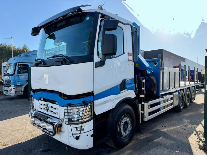Renault C480 8x4 Pritsche + Kran (20m!) PALFINGER PK33002-EH E (6x) - PLATFORM 8m25 - LIFT/STEERING - GOOD TIRES - BE TRUCK - Dropside/ Flatbed truck, Crane truck: picture 3 Renault C480 8x4 Pritsche + Kran (20m!) PALFINGER PK33002-EH E (6x) - PLATFORM 8m25 - LIFT/STEERING - GOOD TIRES - BE TRUCK - Dropside/ Flatbed truck, Crane truck: picture 3