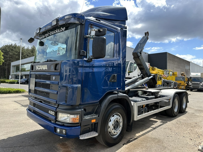 Scania 124L-420 6x2 HOOKLIFT VDL 20T - STEEL SPRING / BALLESTAS / BLATT - MANUAL - MECHANICAL PUMP - 10 TIRES DOUBLE WHEELS - Hook lift truck: picture 3 Scania 124L-420 6x2 HOOKLIFT VDL 20T - STEEL SPRING / BALLESTAS / BLATT - MANUAL - MECHANICAL PUMP - 10 TIRES DOUBLE WHEELS - Hook lift truck: picture 3