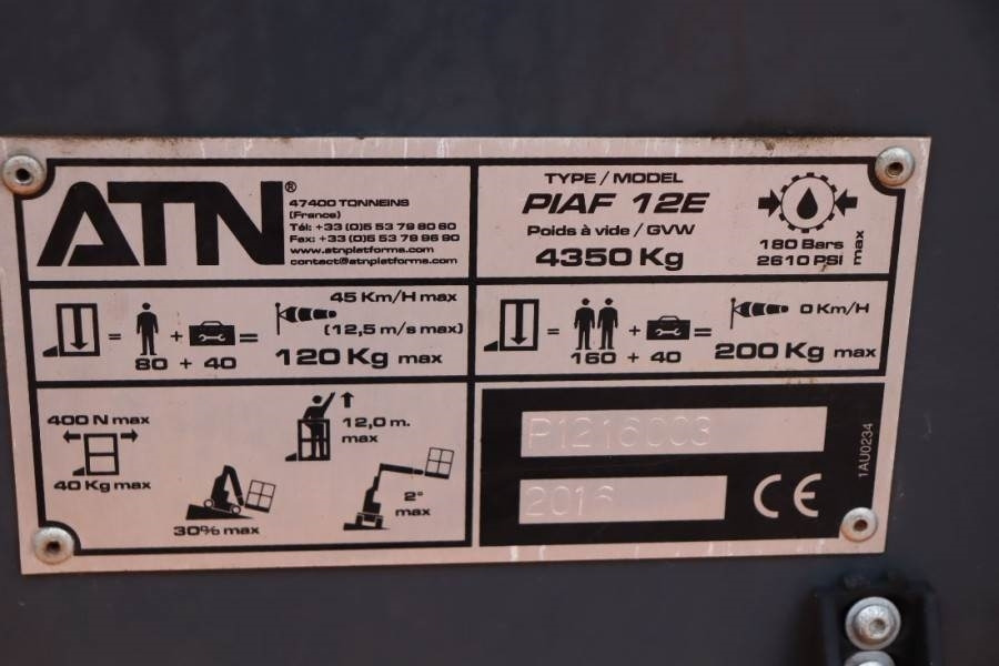 ATN PIAF 12E Electric, 12m Working Height, 5m Reach, T - Articulated boom: picture 3 ATN PIAF 12E Electric, 12m Working Height, 5m Reach, T - Articulated boom: picture 3