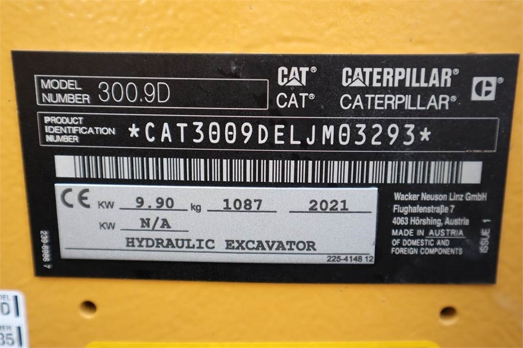 Mini excavator CAT 300.9D NEW, Valid inspection, *Guarantee! Hydr Qui: picture 6
