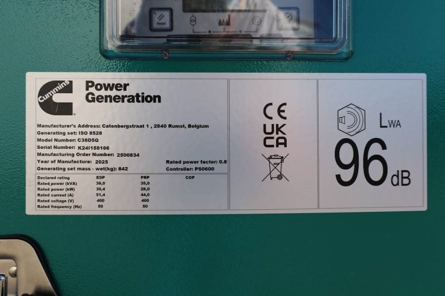 Generator set Cummins C38D5QS Declaration of Conformity, Diesel, 38kVA,: picture 6