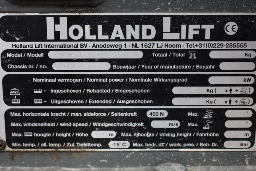 Scissor lift Holland Lift Ecostar HL-7814 Electric, 10m Working Height, 450k: picture 8