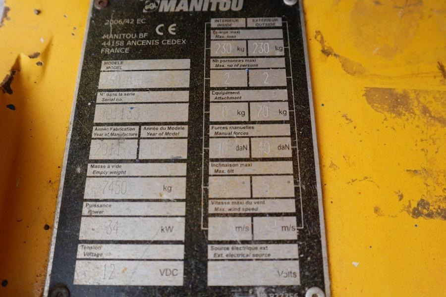 Lease a Manitou 160 ATJ Diesel, 4x4x4 Drive, 16m Working Height, 8  Manitou 160 ATJ Diesel, 4x4x4 Drive, 16m Working Height, 8: picture 6