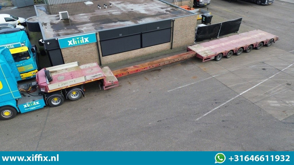 Low loader semi-trailer Broshuis 6-ass. Uitschuifbare semi dieplader / SL assen / 5x gestuurd: picture 1