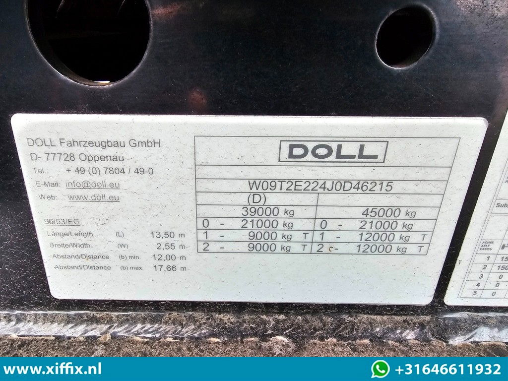 Low loader semi-trailer Doll 2-ass. Uitschuifbare dieplader met afneembare nek / Panther assen: picture 14