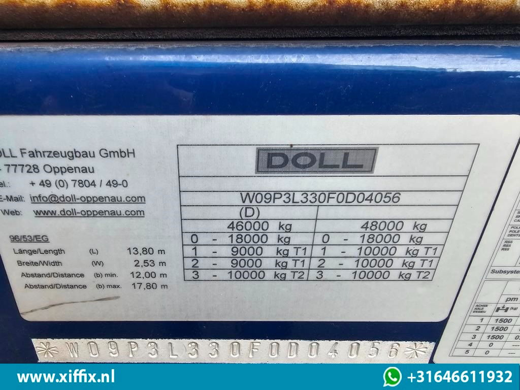 Dropside/ Flatbed semi-trailer Doll 3-ass. Vlakke uitschuifbare oplegger / Naloop gestuurd: picture 9