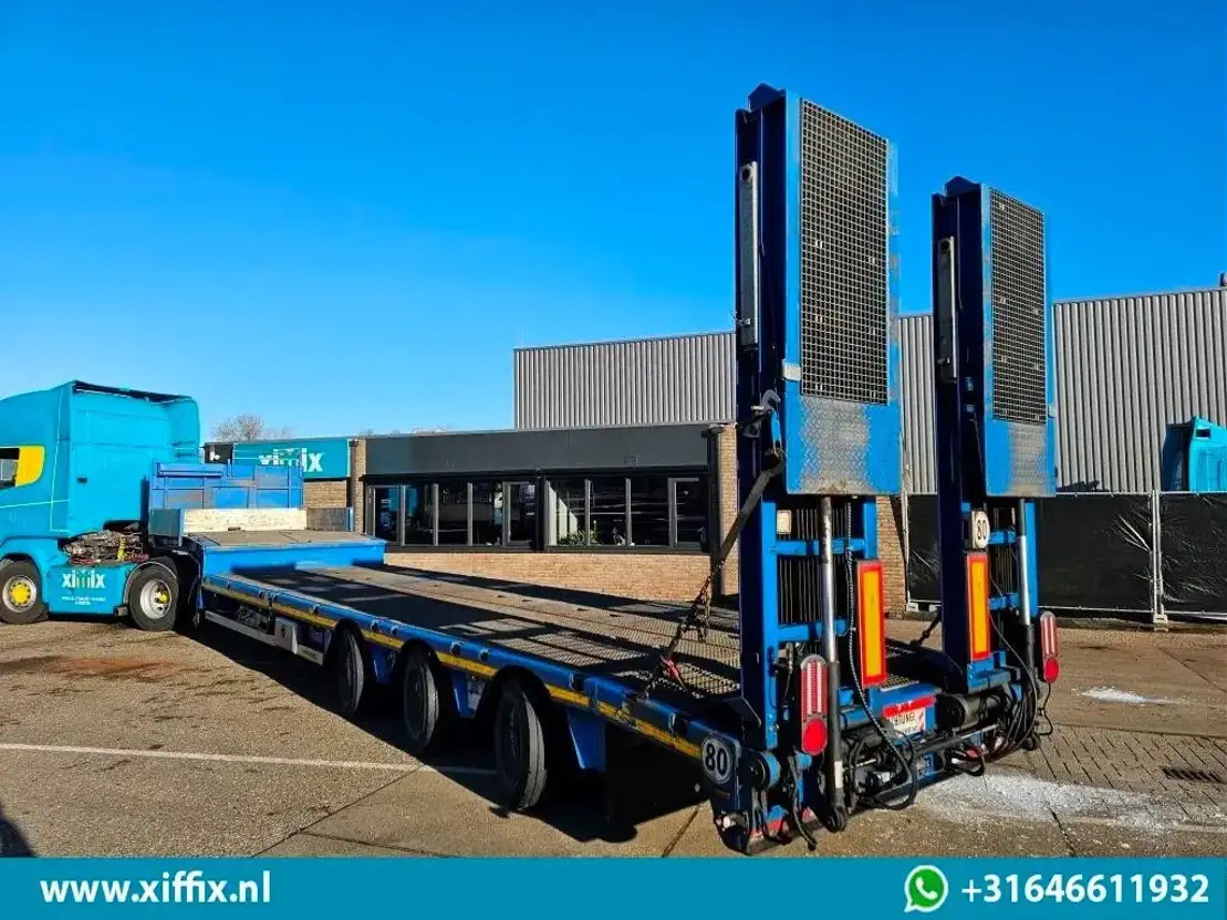 Faymonville 3-ass. Semi dieplader met dubbele hydr. Kleppen en hydr. Verstelbare - Low loader semi-trailer: picture 3 Faymonville 3-ass. Semi dieplader met dubbele hydr. Kleppen en hydr. Verstelbare - Low loader semi-trailer: picture 3