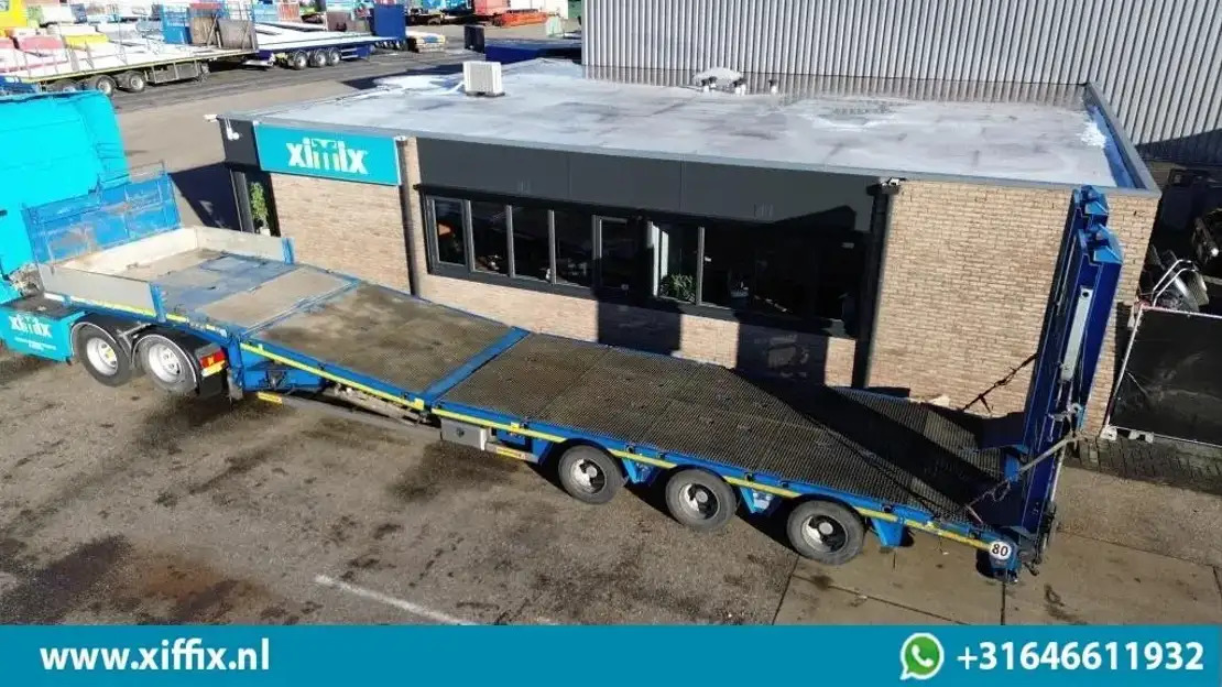 Faymonville 3-ass. Semi dieplader met dubbele hydr. Kleppen en hydr. Verstelbare - Low loader semi-trailer: picture 1 Faymonville 3-ass. Semi dieplader met dubbele hydr. Kleppen en hydr. Verstelbare - Low loader semi-trailer: picture 1