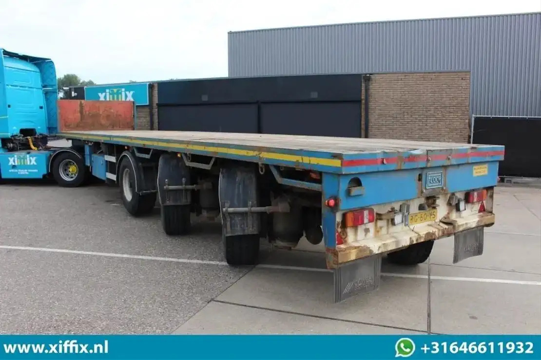Floor 3-ass. Vlakke uitschuifbare oplegger / 2x gestuurd / 13907 - Dropside/ Flatbed semi-trailer: picture 3 Floor 3-ass. Vlakke uitschuifbare oplegger / 2x gestuurd / 13907 - Dropside/ Flatbed semi-trailer: picture 3