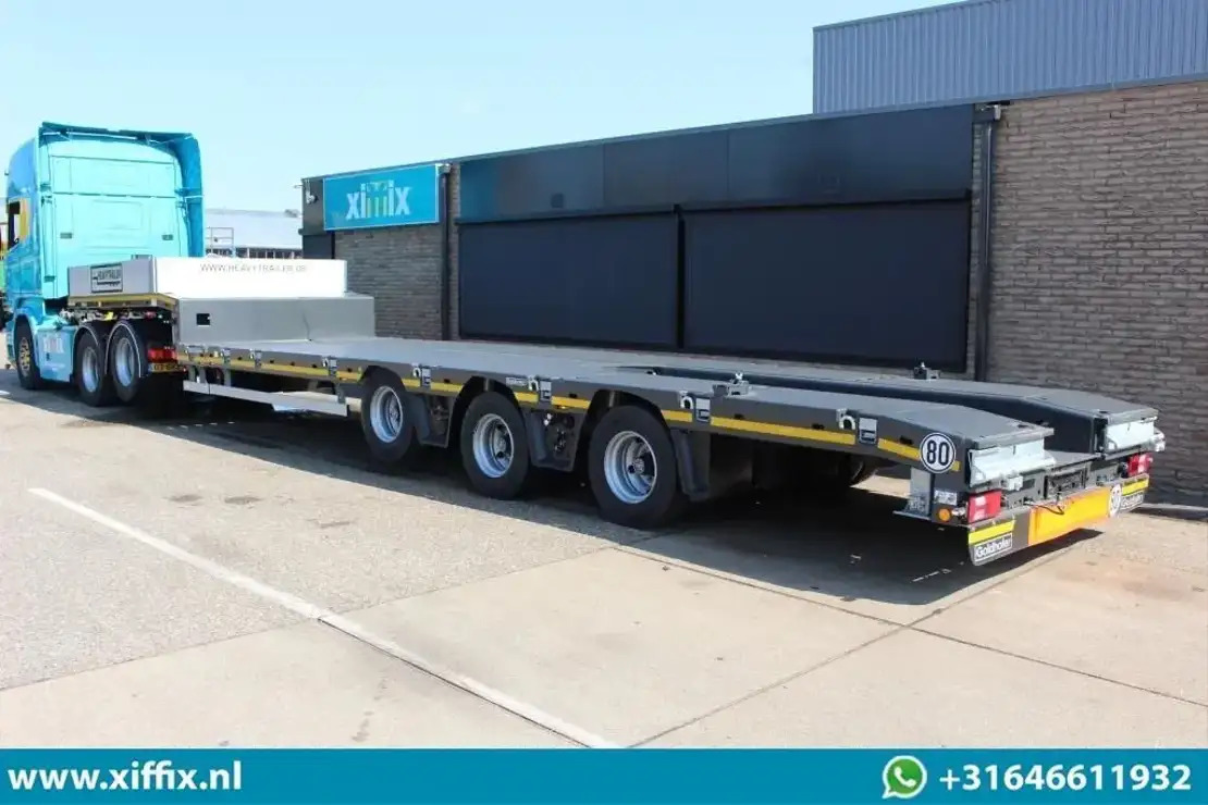 Goldhofer TE Huur 3-ass. Uitschuifbare semi dieplader / Naloop gestuurd - Low loader semi-trailer: picture 5 Goldhofer TE Huur 3-ass. Uitschuifbare semi dieplader / Naloop gestuurd - Low loader semi-trailer: picture 5