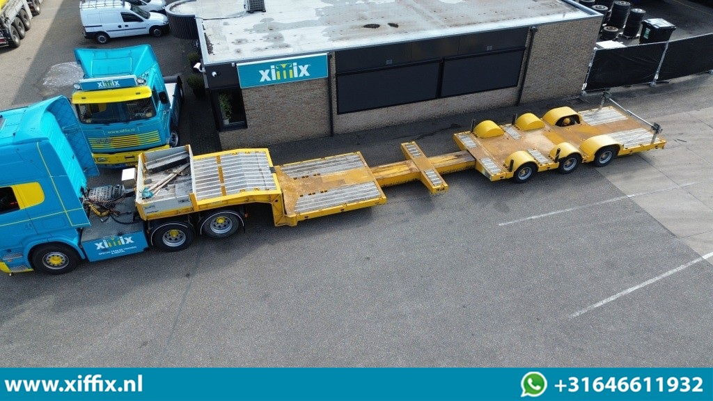 Meusburger 3-ass. Dubbel 2x uitschuifbare dieplader / 275 cm. Breed / Naloop gestuurd - Low loader semi-trailer: picture 1 Meusburger 3-ass. Dubbel 2x uitschuifbare dieplader / 275 cm. Breed / Naloop gestuurd - Low loader semi-trailer: picture 1