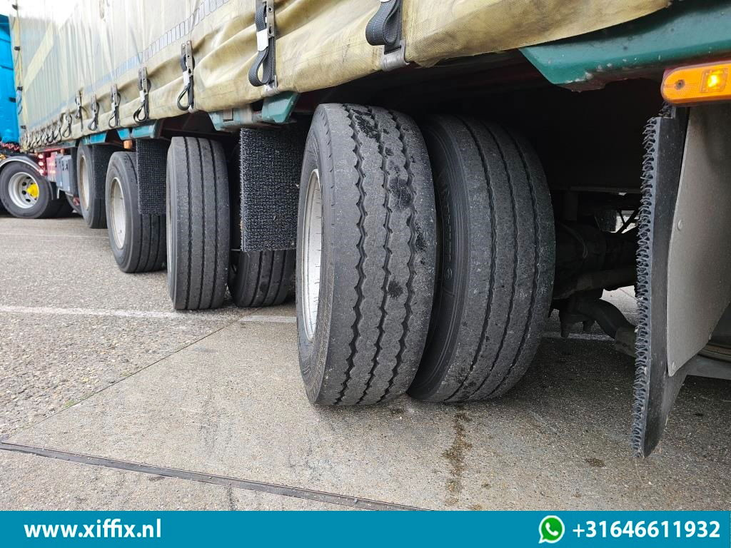 Meusburger 4-ass. Vlakke Mega oplegger met elektrische huifopbouw / 2x naloop ge - Dropside/ Flatbed semi-trailer: picture 4 Meusburger 4-ass. Vlakke Mega oplegger met elektrische huifopbouw / 2x naloop ge - Dropside/ Flatbed semi-trailer: picture 4