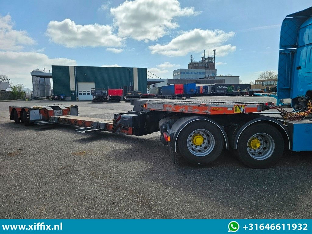 Low loader semi-trailer RECKER 2-ass. Uitschuifbare dieplader met afneembare zwanenhals / 2x gestuurd: picture 9