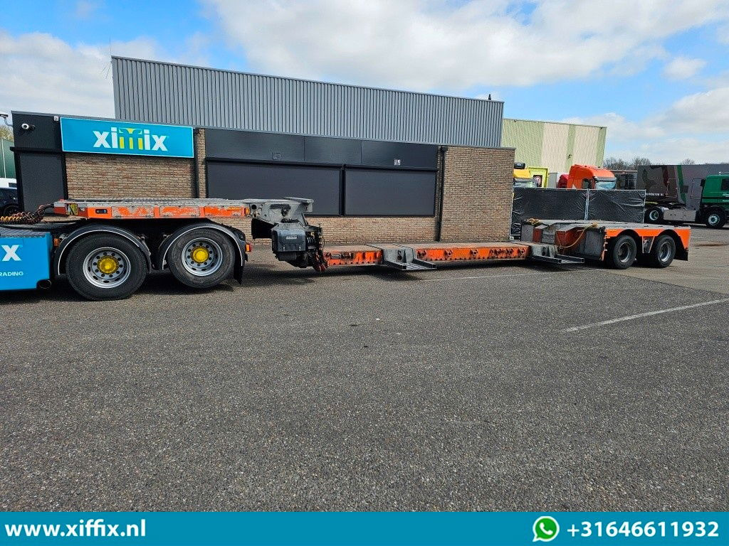 Low loader semi-trailer RECKER 2-ass. Uitschuifbare dieplader met afneembare zwanenhals / 2x gestuurd: picture 6