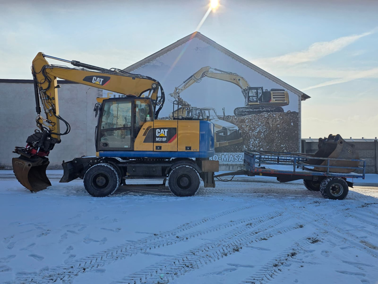 Caterpillar M318F, 2018 ROK, PODPORY + PŁUG, ROTOTILT - Wheel excavator: picture 1 Caterpillar M318F, 2018 ROK, PODPORY + PŁUG, ROTOTILT - Wheel excavator: picture 1