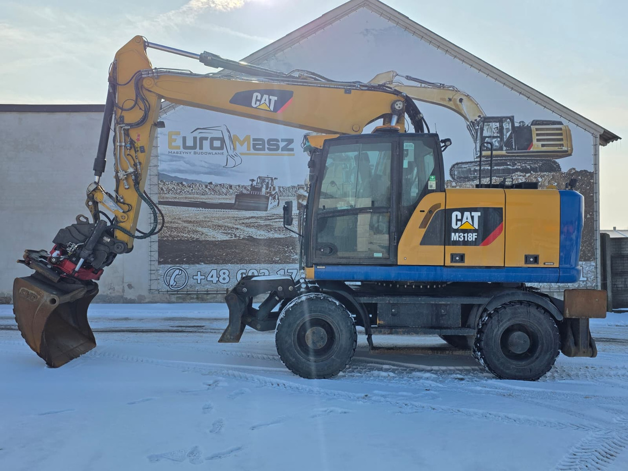 Caterpillar M318F, 2018 ROK, PODPORY + PŁUG, ROTOTILT - Wheel excavator: picture 2 Caterpillar M318F, 2018 ROK, PODPORY + PŁUG, ROTOTILT - Wheel excavator: picture 2