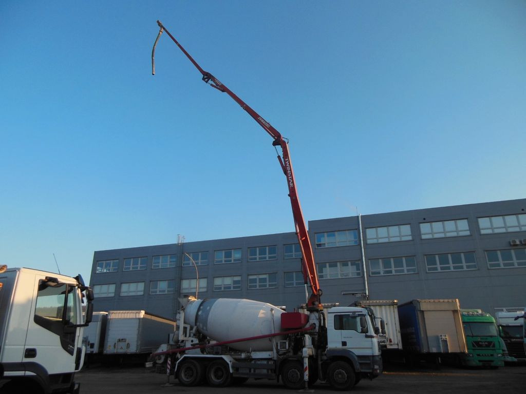 Concrete pump truck MAN TGA 35.410, 8X4, MIX + PUMPE 24M: picture 17