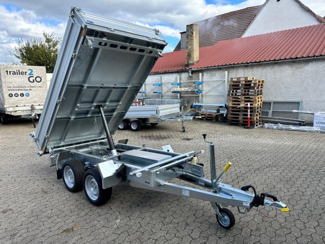 Humbaur 3-Seitenkipper HTK 2700.27 E-Pumpe Alu, 2670 x 1500 x 350 mm, 2,7 to. - Tipper trailer: picture 1 Humbaur 3-Seitenkipper HTK 2700.27 E-Pumpe Alu, 2670 x 1500 x 350 mm, 2,7 to. - Tipper trailer: picture 1