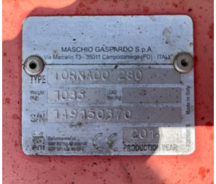 Maschio Tornado 280 - Post-harvest equipment: picture 5 Maschio Tornado 280 - Post-harvest equipment: picture 5