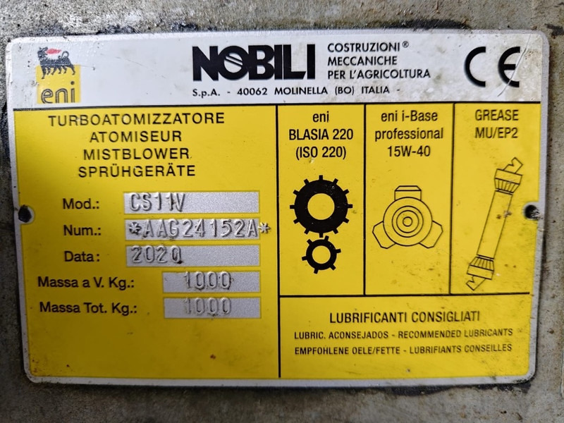 Nobili Ventis 502-1001 T OTF - Trailed sprayer: picture 4 Nobili Ventis 502-1001 T OTF - Trailed sprayer: picture 4