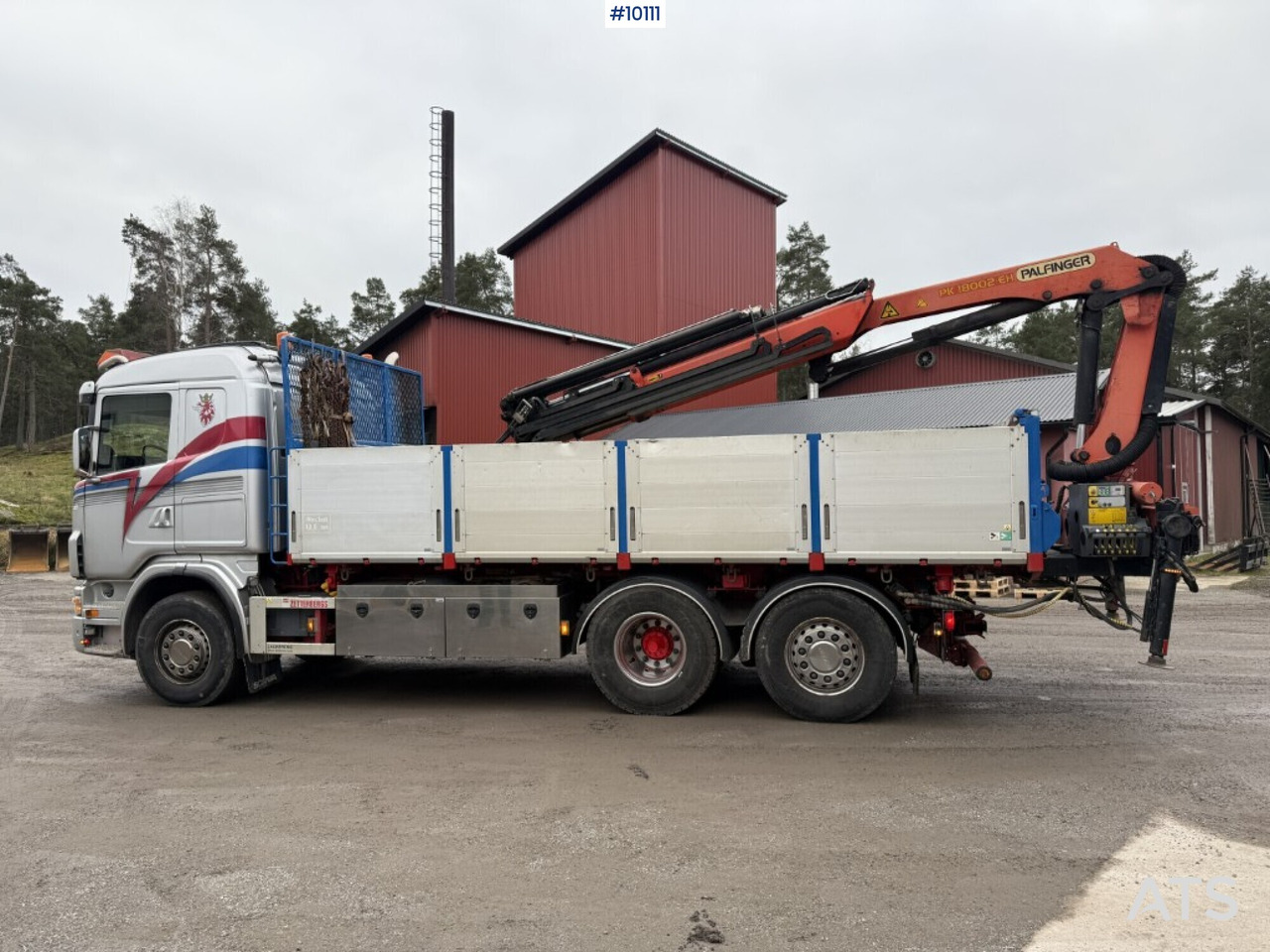 Tipper and crane truck Scania G400 with Palfinger PK 18002-EH rear-mounted crane - Dropside/ Flatbed truck, Crane truck: picture 2 Tipper and crane truck Scania G400 with Palfinger PK 18002-EH rear-mounted crane - Dropside/ Flatbed truck, Crane truck: picture 2