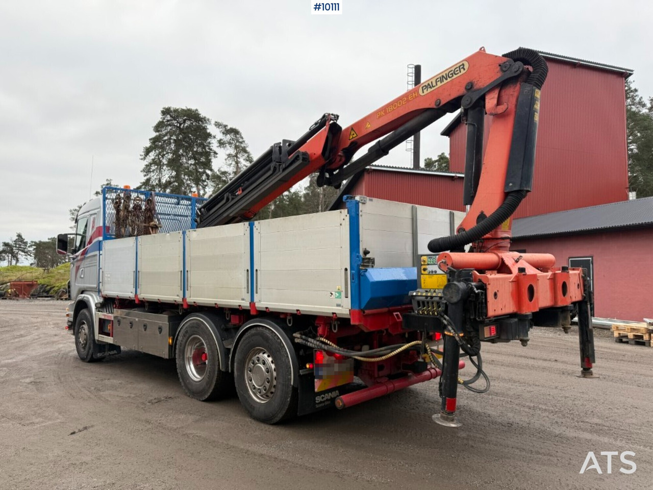 Tipper and crane truck Scania G400 with Palfinger PK 18002-EH rear-mounted crane - Dropside/ Flatbed truck, Crane truck: picture 3 Tipper and crane truck Scania G400 with Palfinger PK 18002-EH rear-mounted crane - Dropside/ Flatbed truck, Crane truck: picture 3