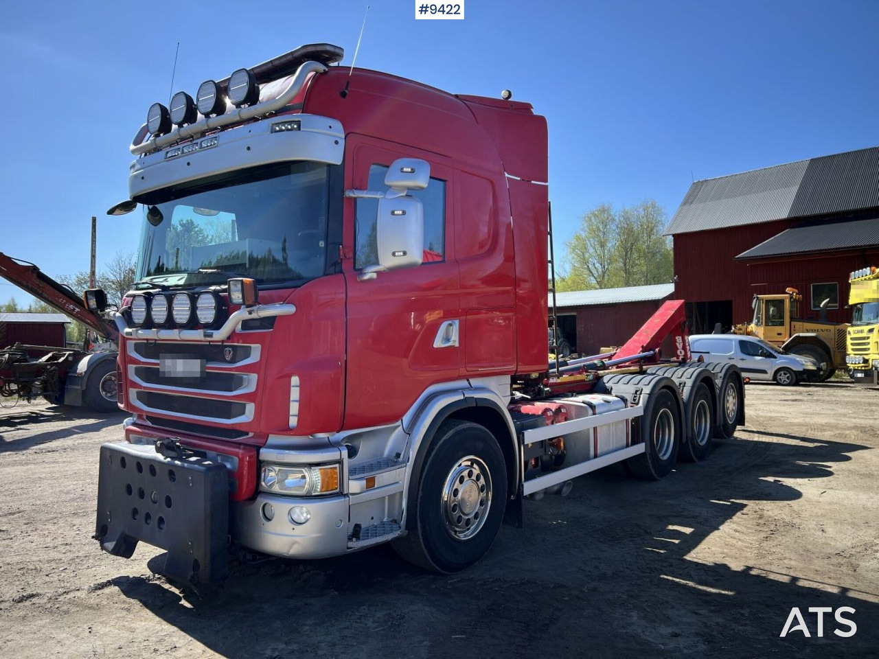 Tridem Hooklift Truck Scania G490 with plow brackets - Hook lift truck: picture 1 Tridem Hooklift Truck Scania G490 with plow brackets - Hook lift truck: picture 1