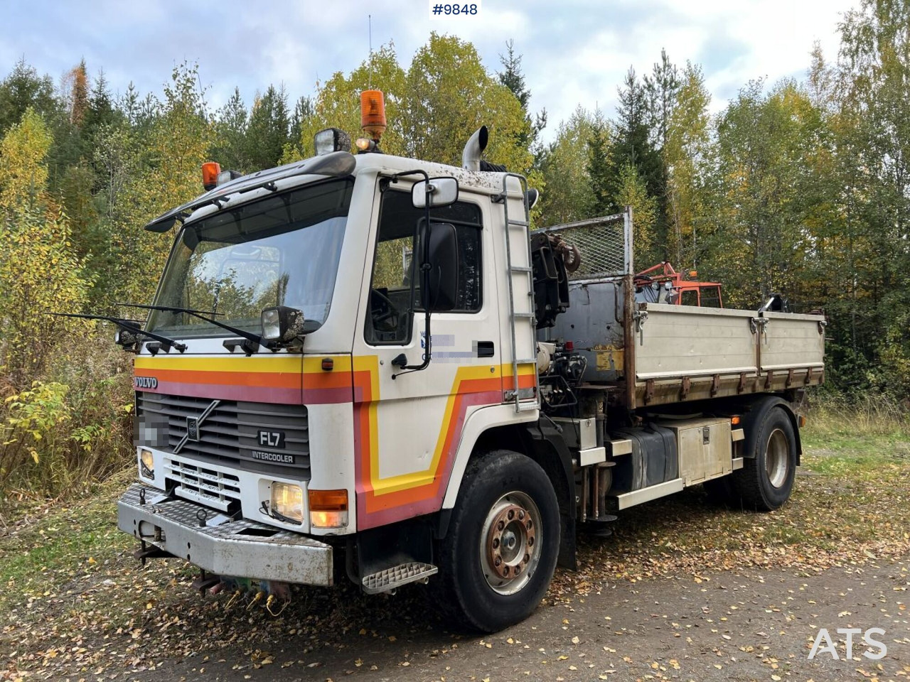 VOLVO FL7 4X2 Crane truck/Dump truck with Hiab071 crane - Tipper, Crane truck: picture 1 VOLVO FL7 4X2 Crane truck/Dump truck with Hiab071 crane - Tipper, Crane truck: picture 1