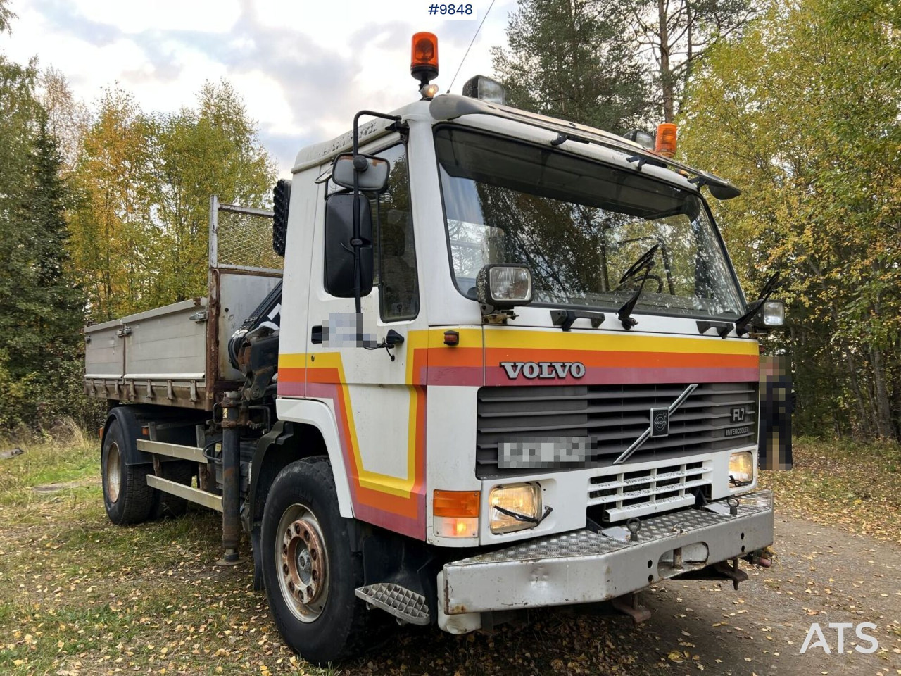 VOLVO FL7 4X2 Crane truck/Dump truck with Hiab071 crane - Tipper, Crane truck: picture 2 VOLVO FL7 4X2 Crane truck/Dump truck with Hiab071 crane - Tipper, Crane truck: picture 2