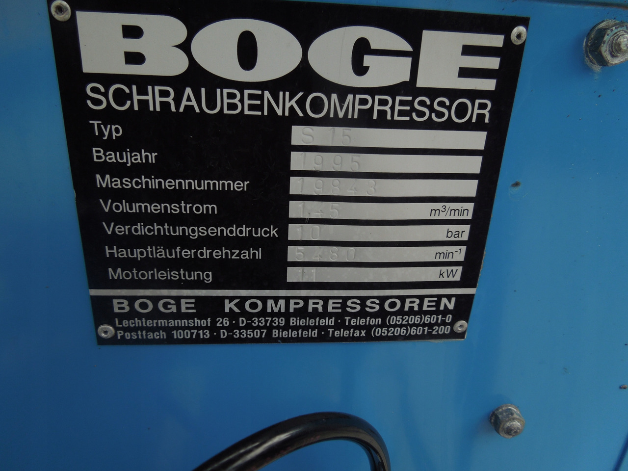 BOGE S15 - Air compressor: picture 4 BOGE S15 - Air compressor: picture 4