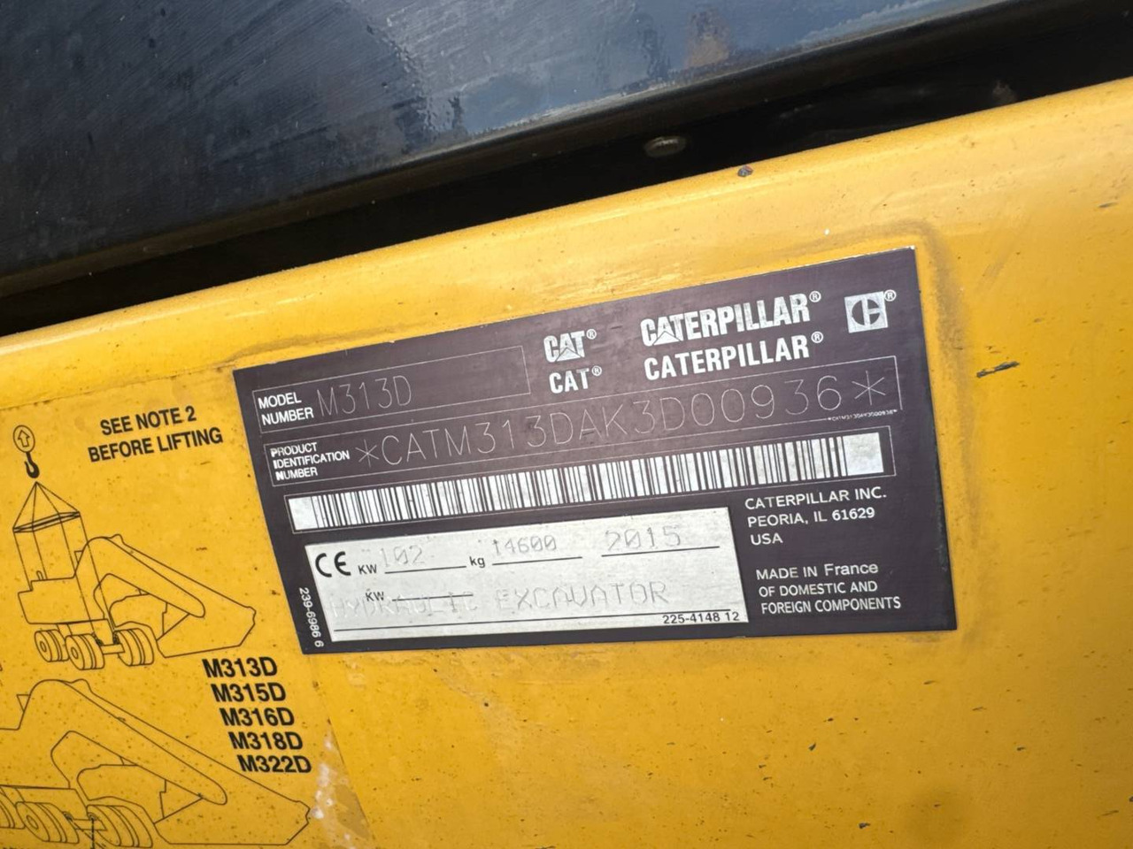 Wheel excavator CAT M313D: picture 6