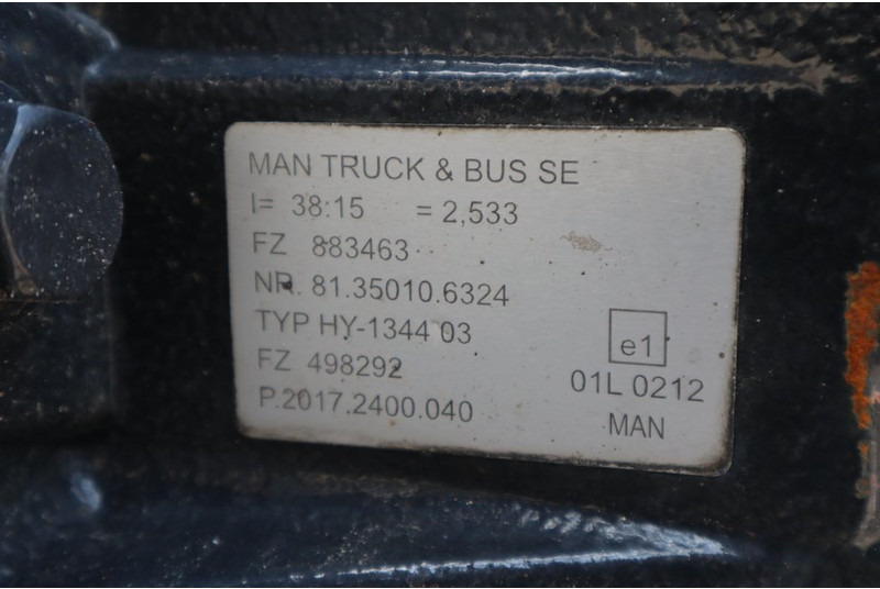 MAN HY-1344-03 38/15 I=2.533 - Rear axle for Truck: picture 4 MAN HY-1344-03 38/15 I=2.533 - Rear axle for Truck: picture 4