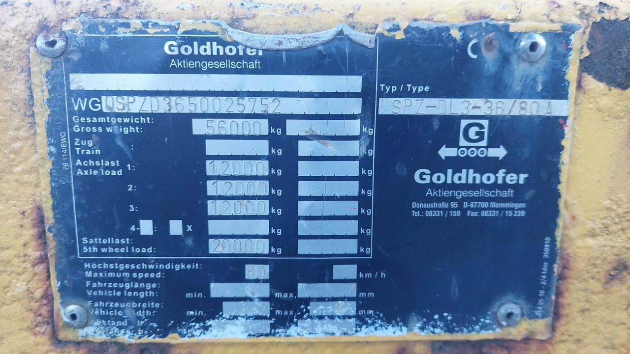 Low loader semi-trailer Goldhofer SPZ DL 3-36/80A, 56ton Goldhofer SPZ DL 3-36/80A, 56ton, 3m teleskop: picture 14