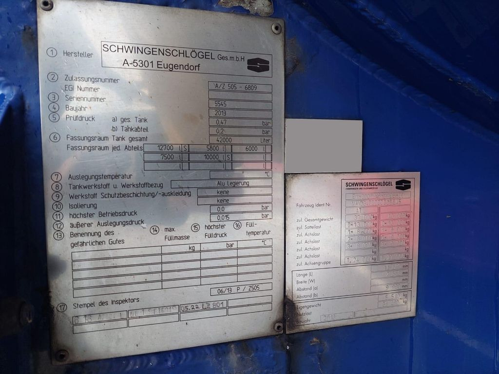 Tank semi-trailer Schwarzmüller Schwingenschlögel,ADR,Diesel/Benzin, 5 Kammern: picture 13