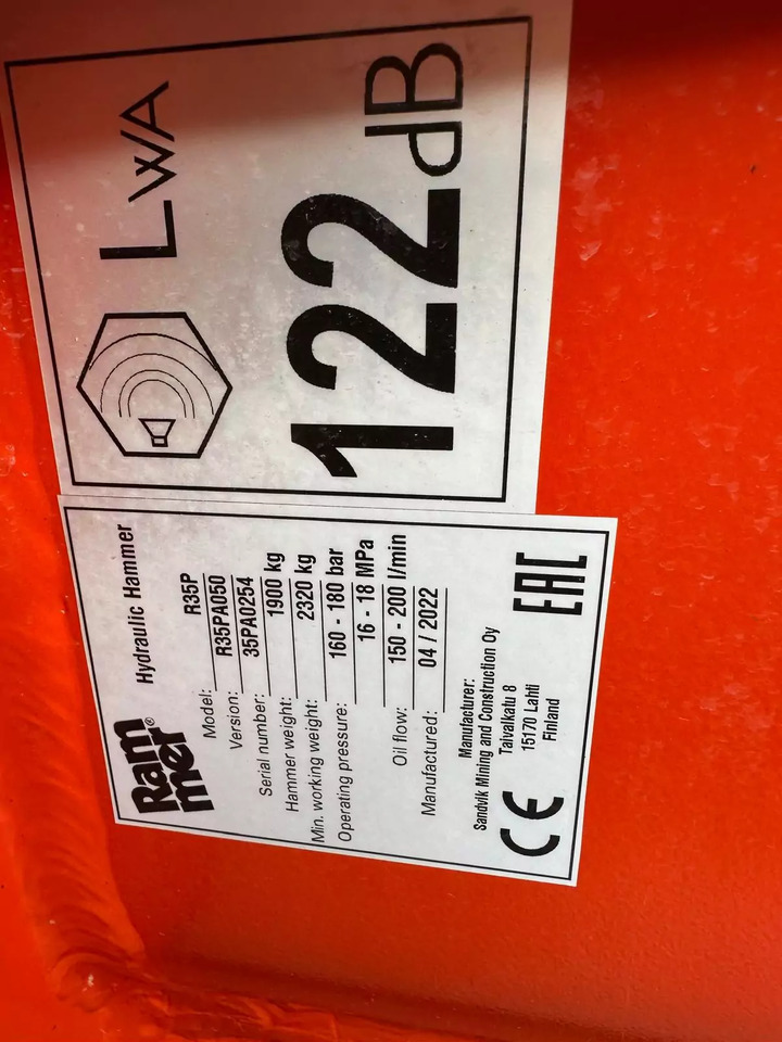 2022 Rammer R35P - Hydraulic hammer: picture 3 2022 Rammer R35P - Hydraulic hammer: picture 3
