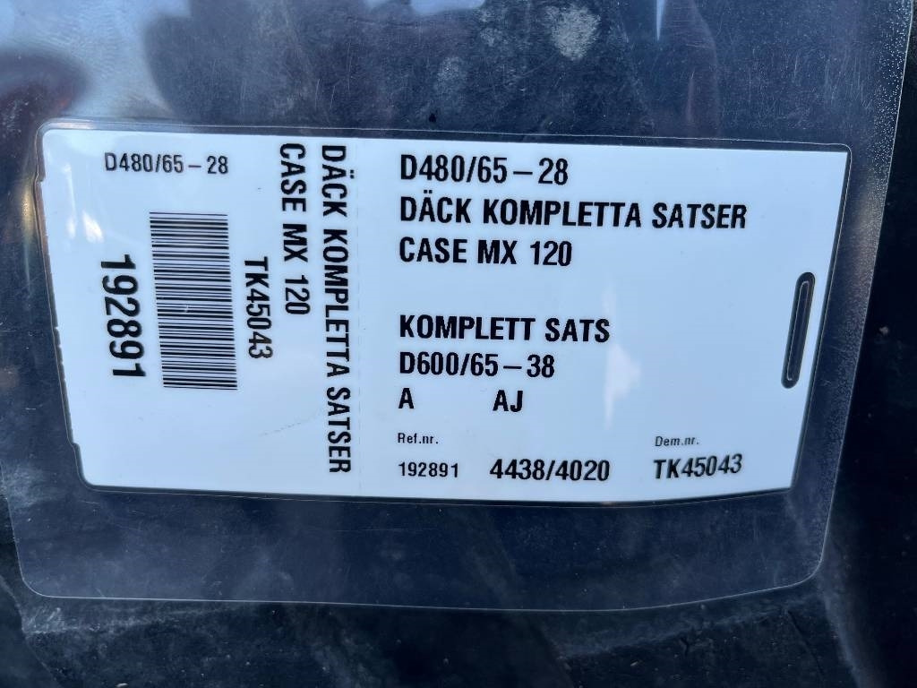 Alliance 600/65-R38 480/65-R28 till Case MX120  - Tire for Agricultural machinery: picture 2 Alliance 600/65-R38 480/65-R28 till Case MX120  - Tire for Agricultural machinery: picture 2