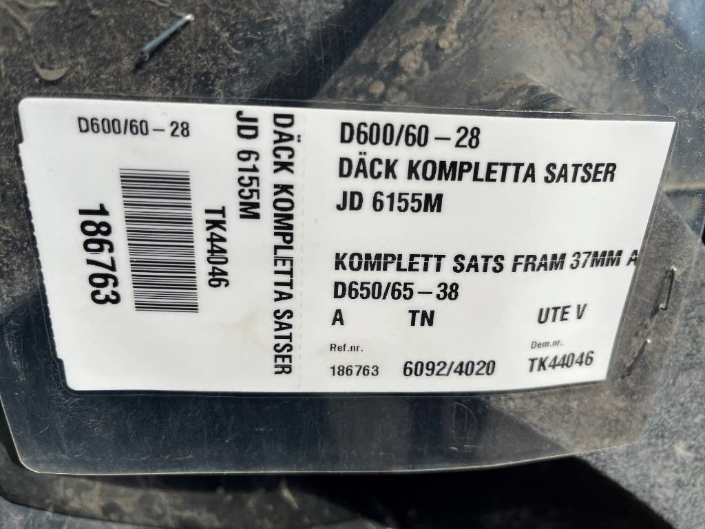 Alliance 650/65R38 600/60R28 till JD 6155 M - Tire for Agricultural machinery: picture 2 Alliance 650/65R38 600/60R28 till JD 6155 M - Tire for Agricultural machinery: picture 2