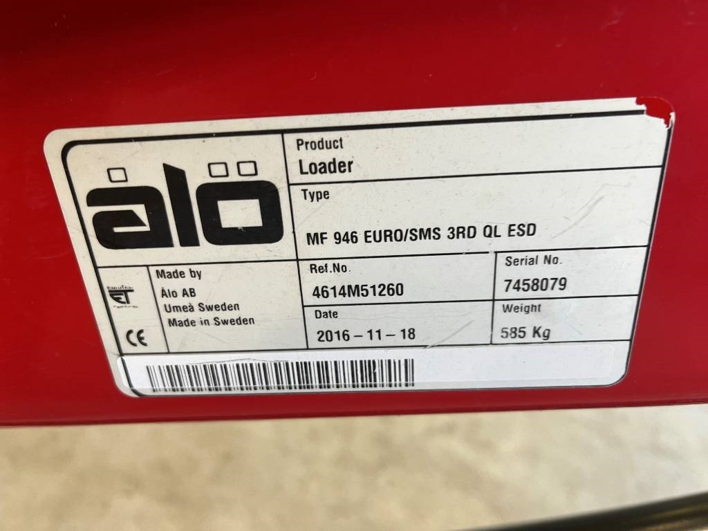 Front loader for tractor Lastare / Loader MF 946 Trima Ålö till Massey Ferg: picture 6
