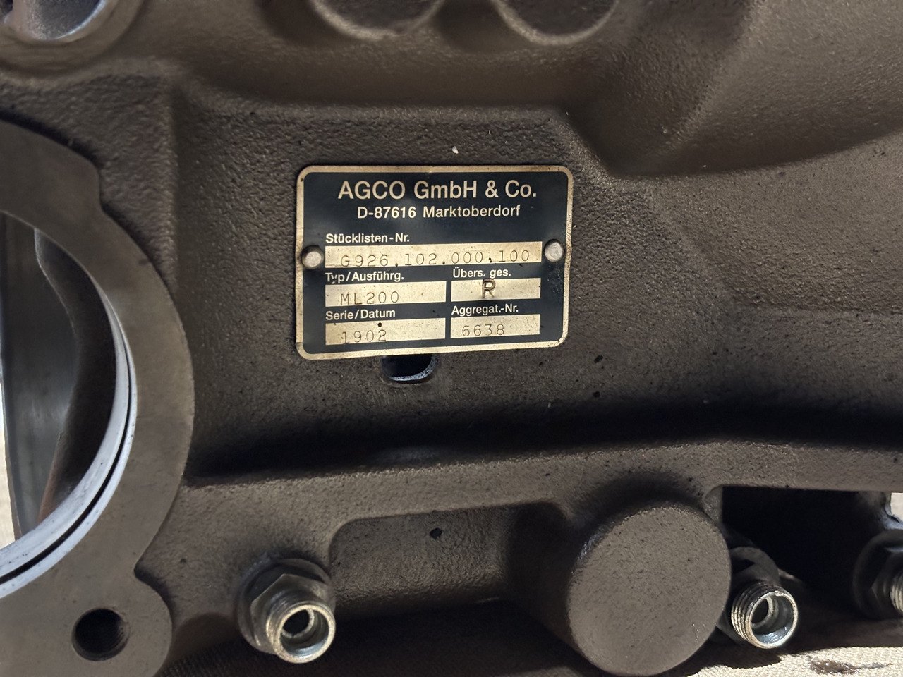 Fendt AGCO ML200 920 924 926 930 Skrzynia Biegów Obudowa M934100082040 - Gearbox for Agricultural machinery: picture 2 Fendt AGCO ML200 920 924 926 930 Skrzynia Biegów Obudowa M934100082040 - Gearbox for Agricultural machinery: picture 2