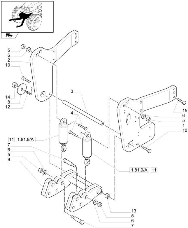 New Holland T6010 Wspornik 47133191 - Frame/ Chassis for Farm tractor: picture 1 New Holland T6010 Wspornik 47133191 - Frame/ Chassis for Farm tractor: picture 1