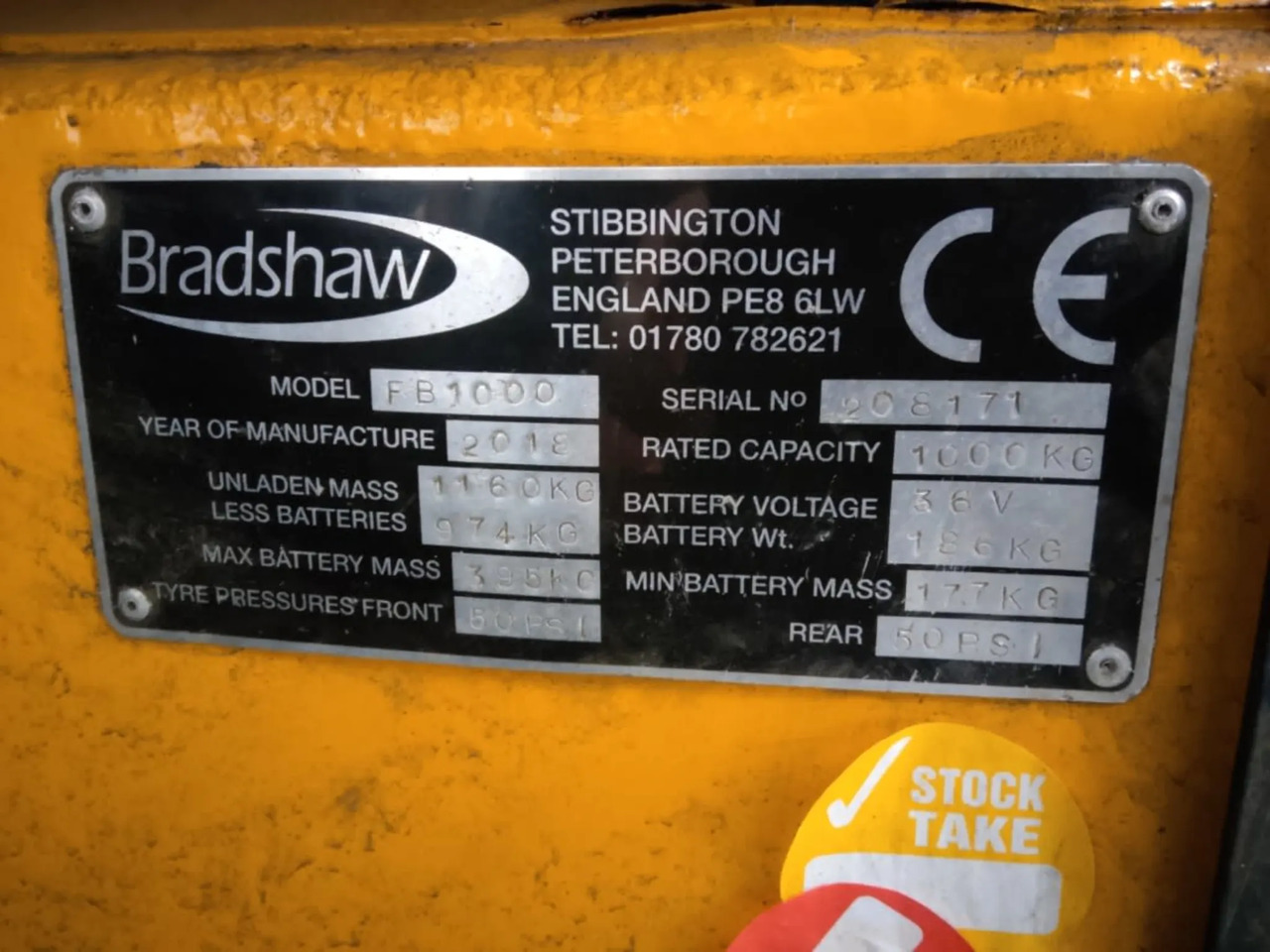Bradshaw FB1000 - Tow tractor: picture 2 Bradshaw FB1000 - Tow tractor: picture 2