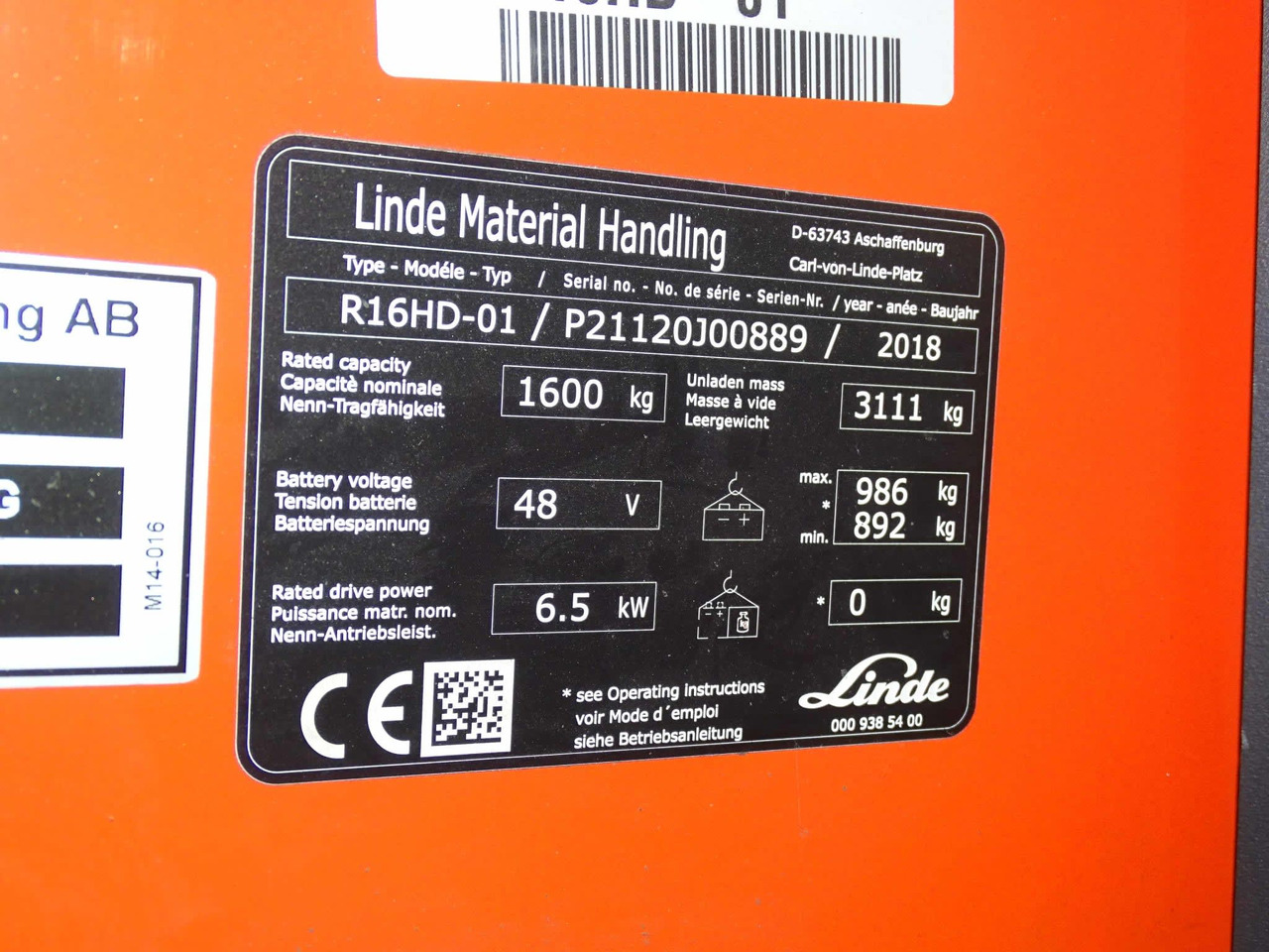 Linde R16HD-01 - Reach truck: picture 2 Linde R16HD-01 - Reach truck: picture 2