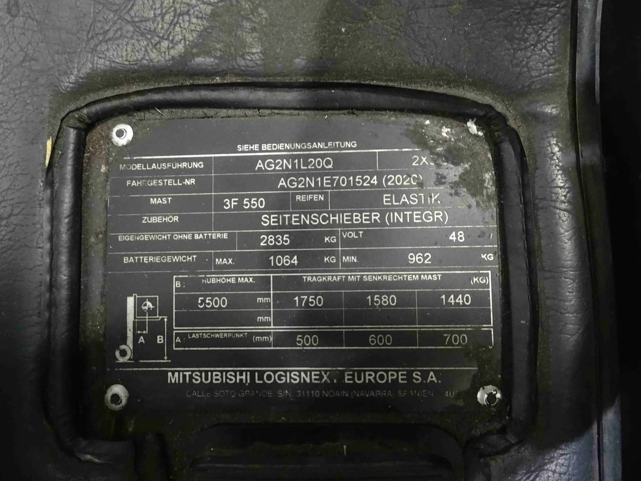 Mitsubishi AG2N1L20Q - Electric forklift: picture 2 Mitsubishi AG2N1L20Q - Electric forklift: picture 2