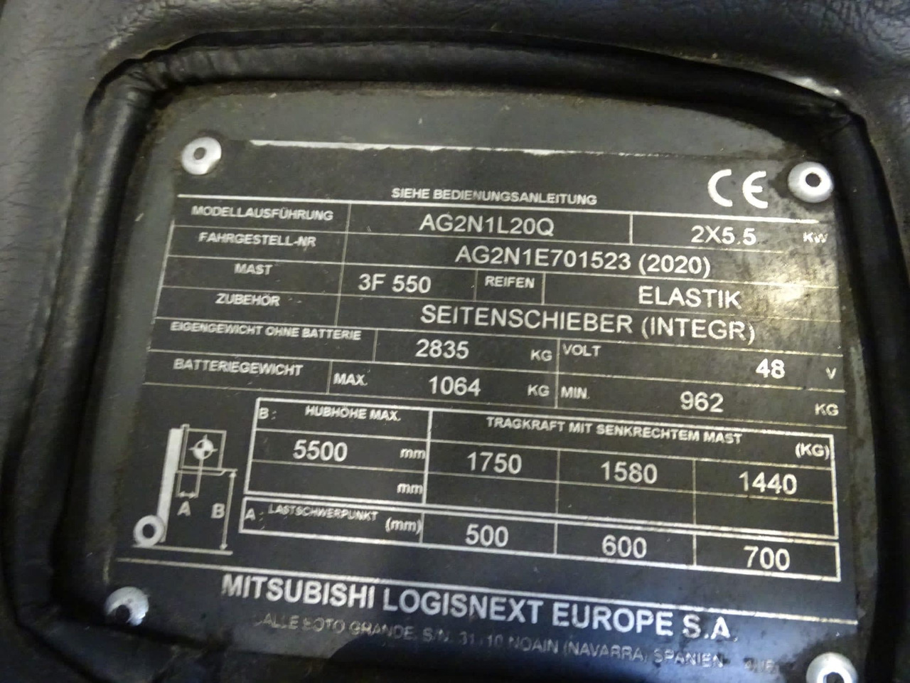 Mitsubishi AG2N1L20Q - Electric forklift: picture 2 Mitsubishi AG2N1L20Q - Electric forklift: picture 2