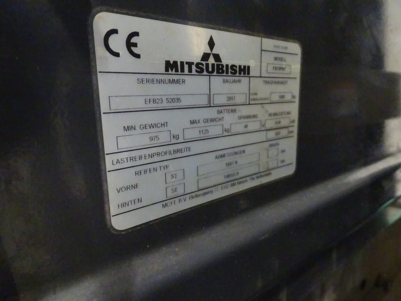 Mitsubishi FB18PNT - Electric forklift: picture 2 Mitsubishi FB18PNT - Electric forklift: picture 2