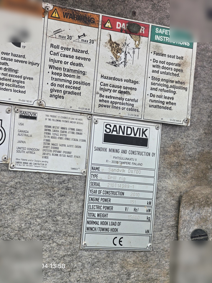 2010 SANDVIK DX700 - Drilling rig: picture 3 2010 SANDVIK DX700 - Drilling rig: picture 3