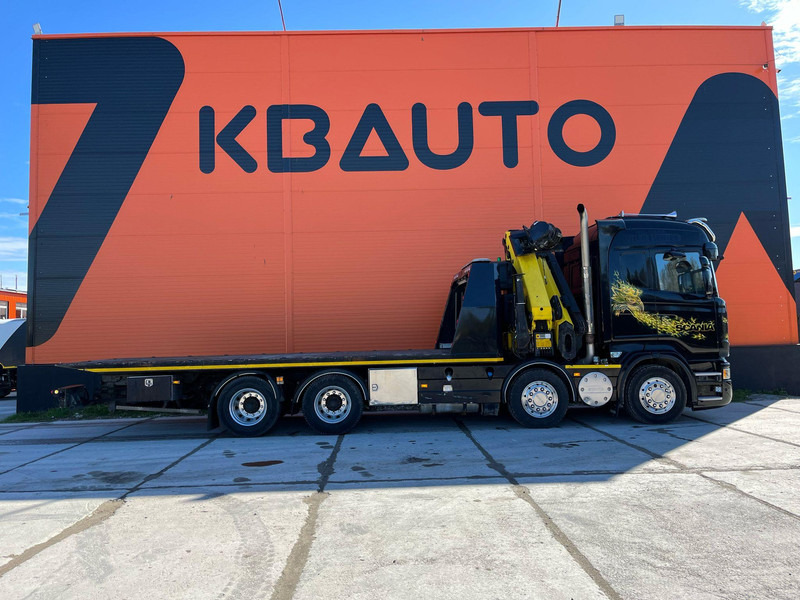 Scania R 560 8x4 PK 34002 / WINCH / FALCOM FAS 12000 / PLATFORM L=6564 mm - Dropside/ Flatbed truck, Crane truck: picture 4 Scania R 560 8x4 PK 34002 / WINCH / FALCOM FAS 12000 / PLATFORM L=6564 mm - Dropside/ Flatbed truck, Crane truck: picture 4