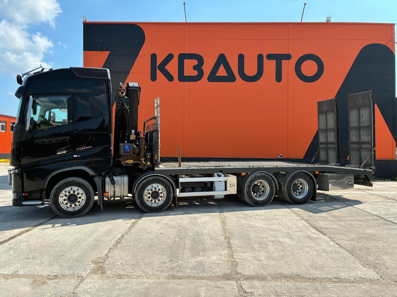 Autotransporter truck Volvo FH 16 750 8x4 HMF2620K-5 / WINCH / PLATFORM L=7100 mm: picture 9